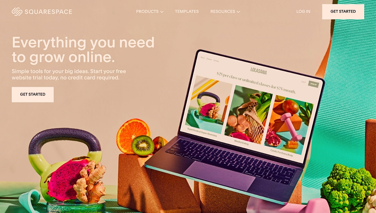 Squarespace home page - Top 5 digital marketing assets