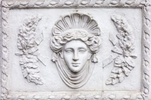 Italian-style grey stone sculpture